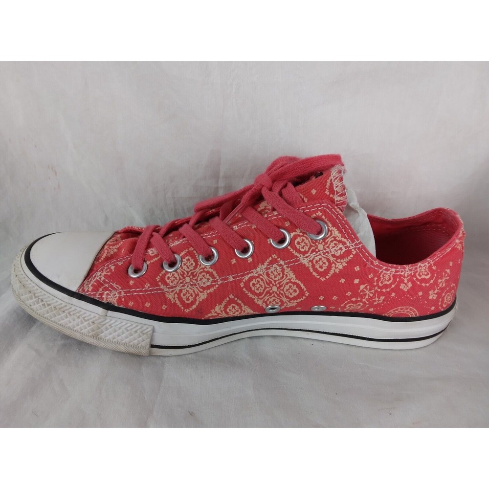 Converse Low Top Sneakers in Pink Bandana Print - Picture 4 of 11